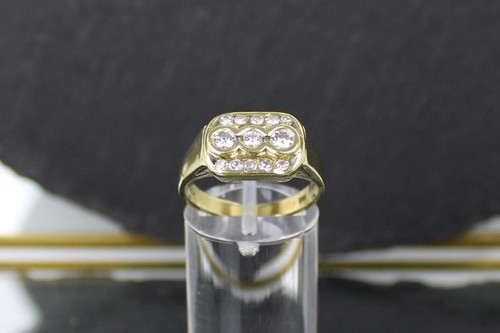 Diamantring aus 750er gelbgold - aus,