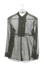 PUBLIC Langarmhemd Damen Hemd Gr. DE 34 schwarz Casual-Look