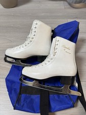 Try On Industrial Ltd Profi Eiskunstlauf Schlittschuhe Weiß 36/37 + Tasche