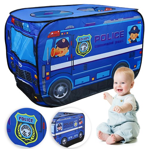 Blaues polizei spielhaus - blaues,