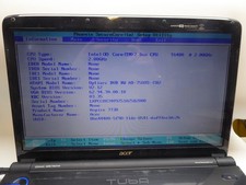 Acer Aspire 7738 Intel T6400 2GB DVD-RW  Akku NoteBook  ohne HDD & NT geht an