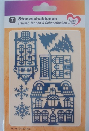 Stanzschablonen häuser - stanzschablonen, "häuser
