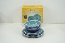 Camp4 Deep Water Melamin-Geschirrset Teller Schüssel 12tlg Camping Outdoor Wohnw