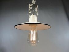 Antik Emailleschirm Lampe Fabriklampe Industrielampe Emaille Werkstatt Lampe N17