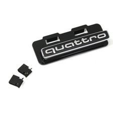 Original Audi Q2 quattro Schriftzug vorn Exterieur Kühlergrill Emblem schwarz 