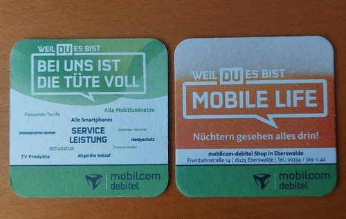 Bierdeckel mobilcom debitel - 1,
