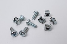 Käfigmutter M6 für Rackschiene Stahl verzinkt Kastenmutter | Schraube M6 x 20