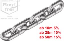 DIN 5685-3 Kette kurzgliedrig, Ø 2, 3 mm, Edelstahl A4