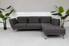 Brühl Moule Ecksofa Stoff Sofa Designer Schlaffunktion Gästebett Daybed Grau