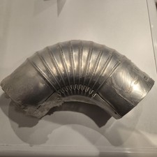 Ofenrohr Kaminrohr 90 Grad Bogen mit Klappe Alu Aluminium 110mm 11cm Durchmesser