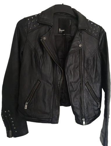 Leder jacke damen - damen, schwarz