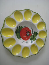 OSTERTELLER - GROßER EIERTELLER - ITL. KERAMIK / ITALIENISCHE MAJOLIKA - VINTAGE