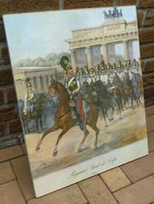Farbdruck Regiment Garde du Corps 1814, ca. 52x64 cm, aufgezogen