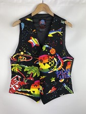 Planet Hollywood Vintage Overprinted Art Weste Gilet Gr.L / Xl