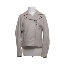 H&M, Bikerjacke, Damen, Größe: 42, Beige, Polyester, Einfarbig, Lederimitat -mWl