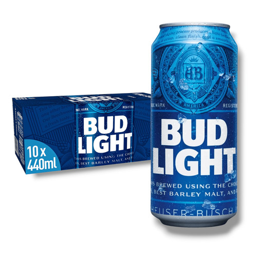 Bud light beer 10x 440ml - 10x, 440ml–