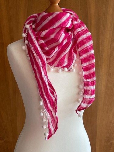 Dreieckstuch pink weiß