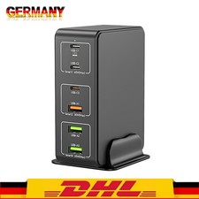 6-Fach Schnell Ladegerät USB-A & USB-C 120W PD Netzteil Adapter Handy Tablet DHL