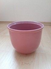 runder Übertopf / Blumentopf altrosa Keramik für Blumen Höhe 14 cm