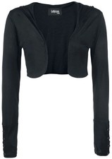 Gothicana by EMP Damen schwarzer Bolero mit Kapuze