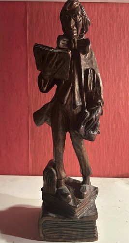 Holzfigur leseratte - holzfigur,
