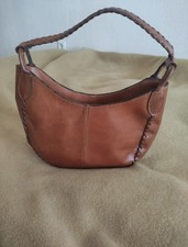 Leder Damen Handtasche Farbe Cognac Braun Umhängetasche