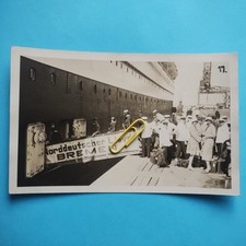 SS Bremen, Passagiere Einsteigen, Norddeutscher Lloyd - Schiff Dampfschiff - RPPC