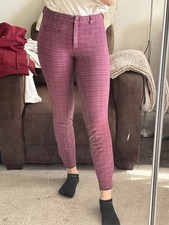 Reithose Busse Lila Kariert Gr.S Mit Besatz