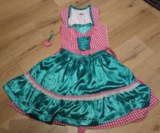 Damen Dirndl Mini Trachtenkleid Gr. 36 CountryLine pink Türkis blau 2 tlg. Kleid