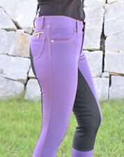 Reithose Sonnenreiter Gr. 84 / 42 Softshell lila / schwarz Lederreithose