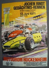 [11741] Plakat Poster Jochen Rindt Gedächtnis Rennen 1971 Motodrom Hockenheim