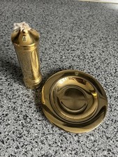 Öllampe und Teller / 24 Karat Vergoldet !!! Alter ???