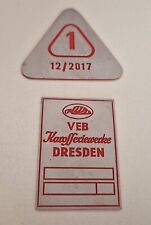 KWD Plakette Dresden für Wartburg 311 312 313 Coupe Camping HT Cabrio Emblem