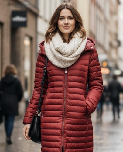 Women luhta down coat red - red, /