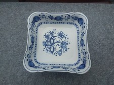 Zwiebelmuster Beilagenschüssel 4eckig 22x22 /H6cm Triptis Unbestossen