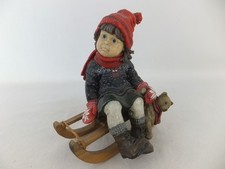 CANDY DESIGN NORWAY - Junge auf Schlitten mit Bär - Carl Larsson