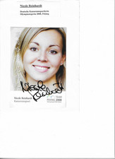 Nicole Reinhardt, Kanurennsport, Autogrammkarte signiert