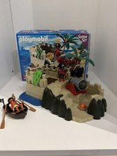 Playmobil 4007 Piratenfestung Piraten Insel Boot Kanone mit Zubehör 