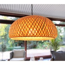 BOURGH Bambus Lampe GROSSETO (Ø35cm) Lampenschirm korbgeflecht Deckenleuchte