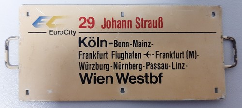 Kleines zuglaufschild 29 - zuglaufschild,, ec
