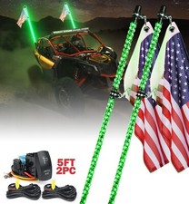 5FT Green Lighted LED Whip