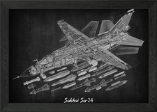 Suchoi Su24 Gerahmtes Wandbild