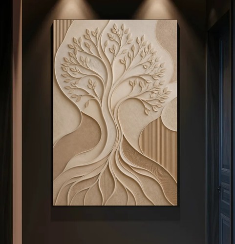 Xxl leinwand bild baum beige - xxl,