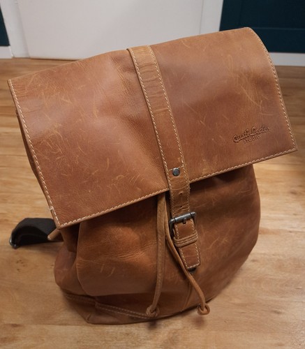 Gusti leder rucksack - leder, braun