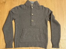 Brunello Cucinelli Kaschmir Pullover (Stehkragen), Braun / GRau – Größe D-40