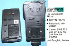 KAISER Camlight Top 35 Videoleuchte mit Akku Battery Pack Video Lamp Camcorder