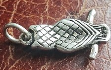 Anhänger Charm Silber 925 Eule Uhu massiv  plastisch