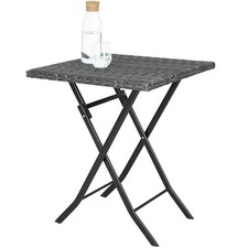 Tisch Klapptisch Rattan Balkontisch grau B-Ware