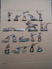 20 Zinnfiguren - Trapper u. Cowboys (Heinrichsen)