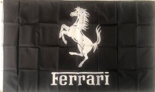 Fahne Ferrari Schwarz WeisS